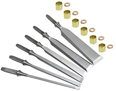 Narex 6 Piece Set Unhandled Premium Chisel (6 pc set 1/8, 1/4, 3/8, 1/2. 3/4 and 1 Inch)
