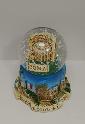 PALLA DI NEVE SFERA IN VETRO MONUMENTO ROMA COLOSSEO SNOWBALL SOUVENIR FROM ROME 4429