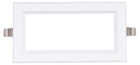 BRILLRAYDO 12W Rectangle LED Panel Lamp Ceiling Light PMMA Board Grille Light Recessed Flush Mounted White Warm White