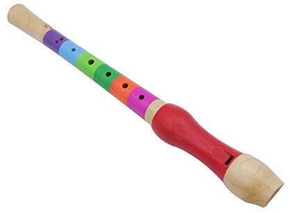 Kinderflöte Holz, Holzflöte Pädagogisches Buntes Flötenspielzeug Holz blockflöte für Kinder ab 3 ab 6 jahreblockflöte , Üben Musikinstrument Soundspielzeug (Sieben Farben)