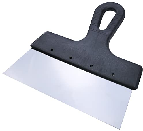 AERZETIX - C55087 - Fassadenspachtel trapezförmig aus edelstahl 200x200 mm - spachtel putz spachtelmasse farbe - glätten der fugen gipskartonplatte - gipserwerkzeug trockenbauer - kunststoffgriff