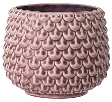 Nordring Maceta Pino - Macetero Decorativo Redondo para Flores e Plantas para Interiores L (16,5 cm ø), Malva, Cerámica