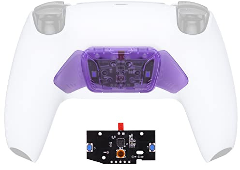 eXtremeRate RISE4 Ersatz Rück Paddles&Remapper Board für ps5 Controller Rise/RISE4 Remap Kit, Austauschbar K1K2K3K4 Back Button/PCBA Platine[KEIN Full Remap Kit]-Transparent Lila