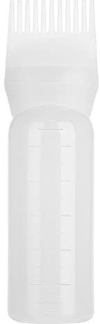 Serlium Haaröl-Applikatorflasche, 160 ml Wurzelkamm-Applikatorflasche Leichte Ölflasche für Haare zur Behandlung der Kopfhaut, essentiell und Haarfärbemittel (Weiß-2)