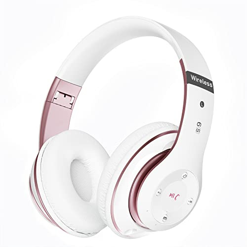 Lankey Sound Casque Bluetooth sans Fil, Casque Bluetooth Supra-auriculaire avec 6 Modes d'égalisation, Casque sans Fil 65 Heures avec Microphone HD Intégré, FM, SD/TF pour l'extérieur