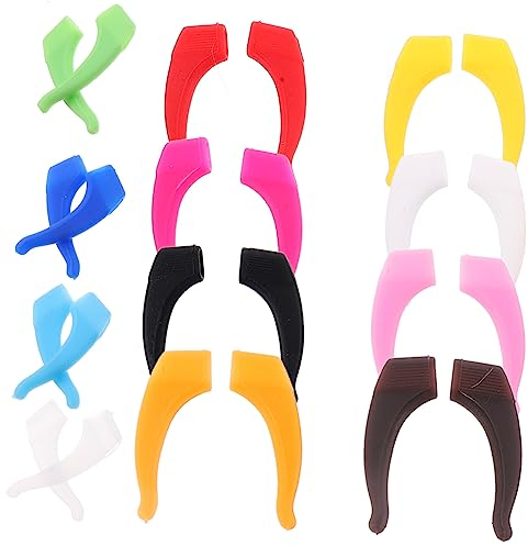 NUOBESTY 12 Paar Silikon Brillen Ohrenschützer Rutschfest Ersatz Ohrpolster Brillenbügel Schutz Outdoor Sport Zubehör