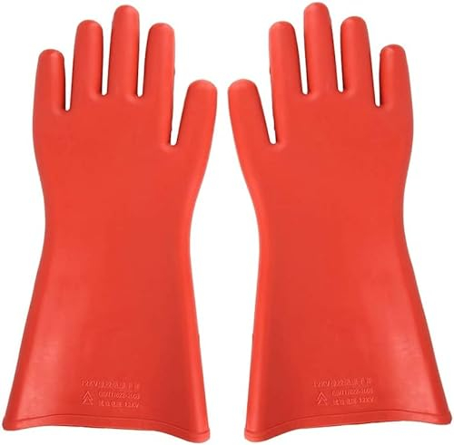 Haushaltsgummihandschuhe, Gummi -Reinigungshandschuhe, isolierende Handschuhe, 2KV Hochspannungsuntersuchte Gummi -Isolierhandschuhe, Schutzhandschuhe for elektrische Sicherheit mit Regenmanteln