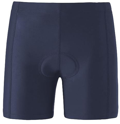 KID1234 Radhose für Jungen, 3D-gepolsterte Shorts, Mädchen, Fahrradhose, schwarz, für Kinder, Blau, 9-10