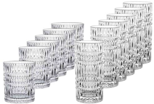 Nachtmann ETHNO Gobelets Set 12 pcs. Tumbler Verre à long drink Verre à boire Verre en cristal