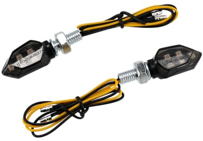 VEBCO Set: 2x Mini-Blinker 12V LED, Rauchgrau - für Moped und Motorrad