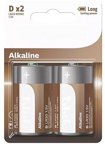 D/LR20 Alkaline Batterie, 2 Stück, 30% mehr Haltbarkeit, Alltagsgeräte mit hohem Verbrauch
