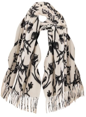 PUERHUACI Schal Damen Winter,Winterschal Damen,Schal Winter 180 x 65cm,Damen Schal Winter,Warmes Weiche Mode Winter Schals,Schal Fransen