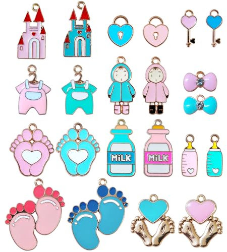 RYXZEN 22 Stück Charms Anhänger Set Märchen Thema Schmuck Selber Machen Set Schmuckanhänger DIY Pendant Jewelry Making Kit für Handwerk Schmuckherstellung Armband Halskette Ohrringe Schlüsselanhänger