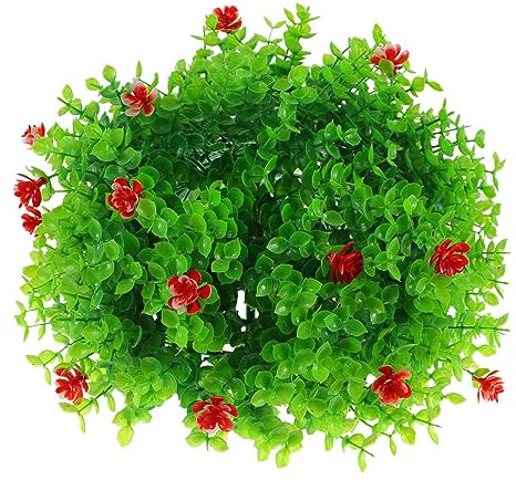 TOPPERFUN Dekorative Grasbälle für den Garten gefälschte Pflanzenformschnittbälle Solare künstliche Pflanzen Anlage Topiary-Pflanzenkugeln dekorative Formschnittkugeln runden