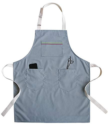 Arbeitsschürze mit Taschen, Canvas-Schürze for Männer, robuste Arbeitsschürze mit Taschen, wasserdichte, verschleißfeste Werkzeugschürze (Farbe: Rot, Größe: X-Large) ( Color : Gray , Size : X-Large )