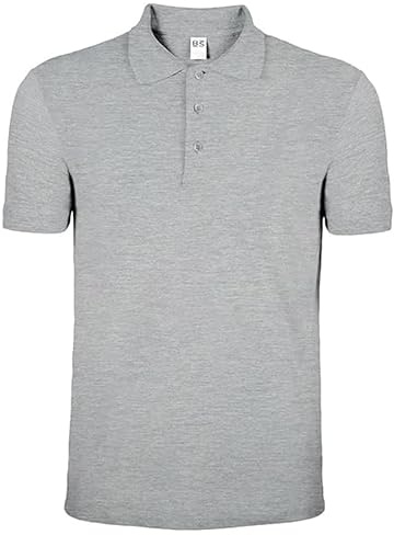 Mr. Gadgets Polo de hombre de manga corta – Camiseta de trabajo 100% algodón piqué, camiseta lisa con cuello y botones