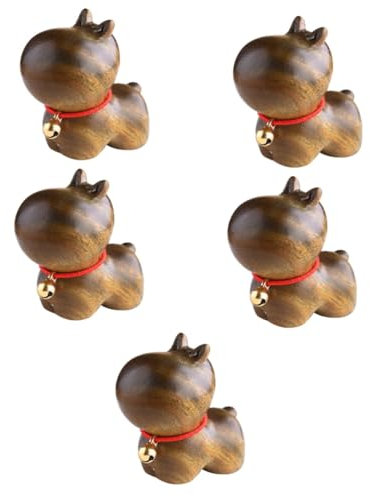 PRETYZOOM 5stücke -Hippo Statue Miniatur Tierfigur Dekoratives Element Für Büro Und Meditationsraum Rustikaler Moderner Stil Als Für Familie Und