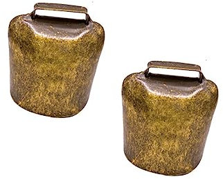 ORFOFE 2stücke Bronzeglocke Für Schafe Und Kühe Dicker Hängeglocke-anhänger Aus Eisen Tier-landwirtschaftsglocke-zubehör Diy-hänge-glocke-dekor Mittlerer