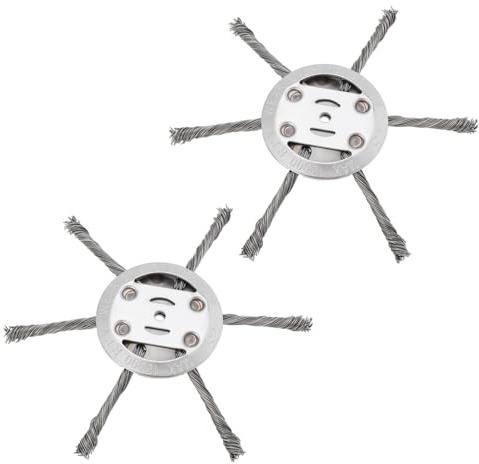 LT Easiyl 2 cabezales de alambre de acero de 6 pulgadas 150 mm para desbrozadora, desbrozadora, desbrozadora, eliminación de malezas, cabezal de corte de césped de jardín