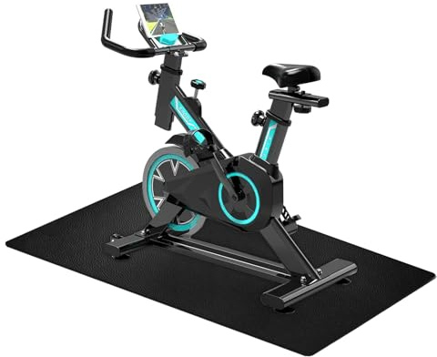 Bibykivn Tapis Home Trainer, 6mm PVC Tapis de Protection de équipement de Fitness, pour Tapis de Course/Tapis de Marche/Banc de Musculation/Vélo d'exercice, Tapis de Protection Robuste (58 * 120)