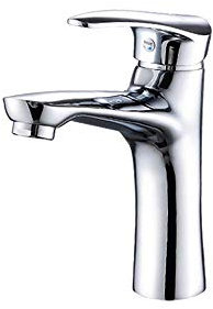 kitchen faucet Mixer Tap Single Hole Copper Water Faucet for Washbasin Bathroom Above Counter Basin Wash Basin Cold and Warm Water Tap Chrome Color (Size : with Inlet Pipe 60Cm) kitchen taps for sink