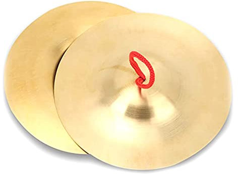 Daijianbin Crash-Becken, 2 Stück, Messing, Handbecken, Schlaginstrument, Spielzeug für Kinder und Erwachsene