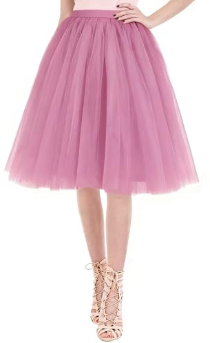 AUYAO Gonna Tulle Donna, Tutu Ballet Gonna, 80s Vintage Sottogonna Tulle, Carnevale Halloween Tutu Donna, Sottogonna Tulle Gonna Donna per Feste di Cosplay Balletto Party