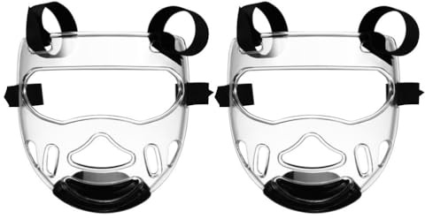 Toddmomy 2Pcs Detachable Face Protector Martial Art Headgear Sports Face Guard Sparring Protective Gear for Taekwondo Karate Training