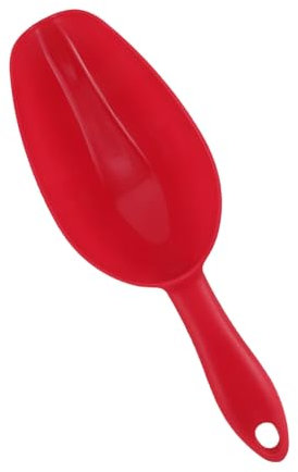 Gatuida Red Plastic Grain and Ice Scoop Multi-Purpose Food Shovel for Flour, Coffee, and Seasoning Kitchen Use