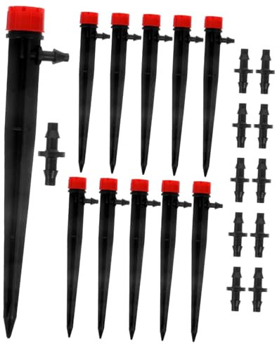 HEMOTON Einstellbarer Boden-tropfer Mit Löchern Drehbarer Rasensprenger Spike Für Gartenbewässerung Langlebiger Kunststoff Für Blumen Rasen Gewächshaus