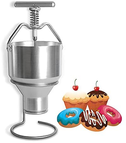 Dosatore manuale for ciambelle, erogatore for impasto, regolazione di 6 spessori, erogatore for impasto con stantuffo contagocce, for uso domestico e commerciale