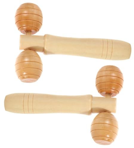 Homoyoyo 2 Piezas Martillo de Masaje de Madera Rodillo de Masaje Facial Herramienta de Automasaje para Muslos y Antebrazos Casa o Gimnasio