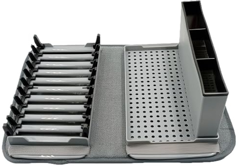 Alfombrilla de secado de cocina, antideslizante con soporte para utensilios, para secar | para tazas vajillas ollas sartenes casa apartamento restaurante familia