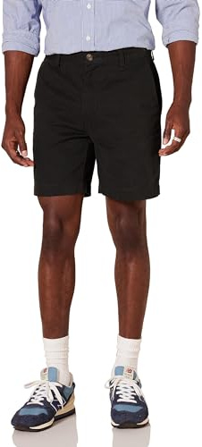 Amazon Essentials Men's Slim-Fit 7 Chino Short, Black, 28