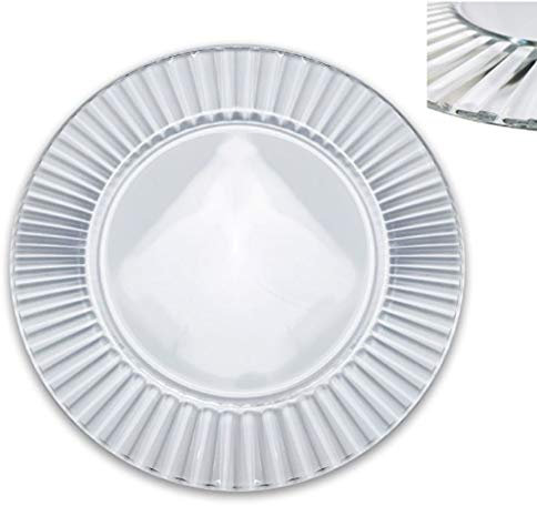 Dessous de plat en verre transparent 32 cm avec motif (Diva)