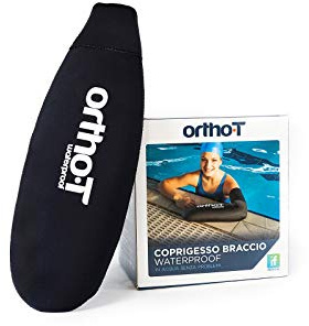 Ortho-T Funda impermeable de neopreno para escayola con protección contra el agua, ideal para adultos y niños, color negro, talla XS