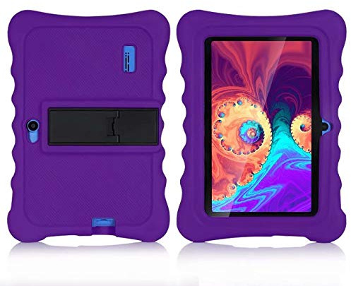 AKINCI Silicone Stand Case for 7 Inch Tablets - Compatible with Haehne, YUNTAB Y88X Pro, Dragon Touch, Q88, JINYJIA Kids Tablet - Purple Cover
