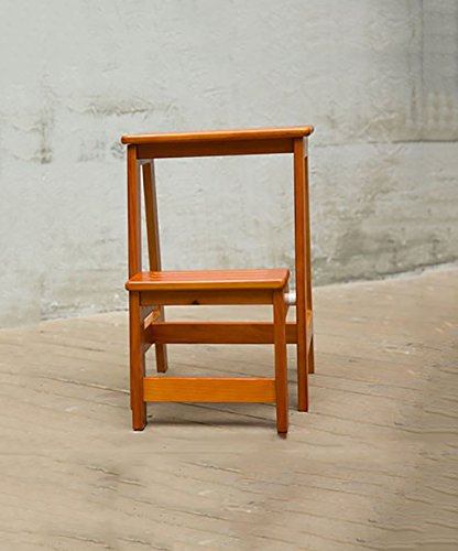 MHBGX Multifunktionaler Tritthocker Für Den Außenbereich, Multifunktionaler Klappbarer Leiterstuhl Moving Stairs Library Fußhocker, 4 Farben Erhältlich, 29 * 48 * 55 cm,Braun