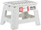 Relaxdays Klapphocker faltbar, Camping Hocker, Kinder Badhocker, bis 150 kg, Kunststoff, HxBxT: 22 x 35 x 28 cm, weiß