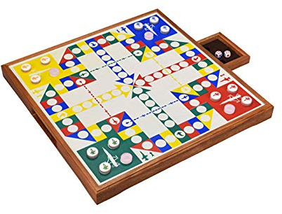 FURUIWUFENG Schachspiel Fliegende Schachspielbrett Spiel Holz Fliegende Schachbrett Spiel Set mit Schubladen Spaß Spiel für alle Altersklassische Strategiespiel Magnetisches faltbares Schachbrett