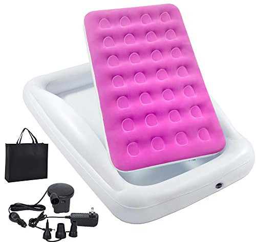 Fahuac Inflatable Kids Travel Bed Toddler Air Mattress Set