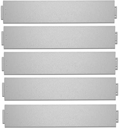 SUBTLETY Bordi per Prato in Metallo Bordatura per Letto Zincato per Falciatura Bordo per Giardino Flessibile da 35m Bordi per Aiuole a Palizzata per Frutteti Prti, Argento (100x15cm, 35 pz.)