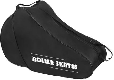 Rollschuhe Tasche mit 3 Fächern Oxford-Stoff Schlittschuhtasche Kinder Skate Bag mit Griff und Verstellbarem Schultergurt Atmungsaktive Schultertasche Aufbewahrungstasche für Rollschuhe Schlittschuhe
