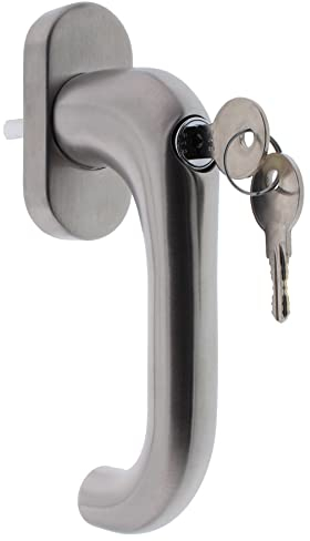 ToniTec Fenstergriff Ling abschließbar 100Nm Edelstahl 37 mm inkl. Schrauben U-Form