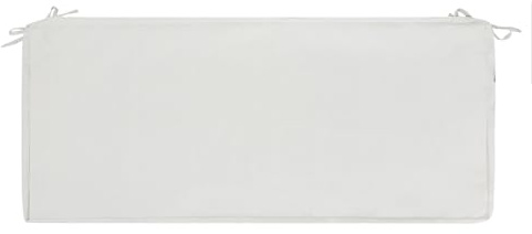 Magpie Fabrics Patio Bench/Swing Cushion Slip Cover 48 x 18 x 3 Inch, Water Resistant UV Protection Outdoor Furniture Loveseat Replacement Cushion Cover with Zipper (Recycled Cream White)