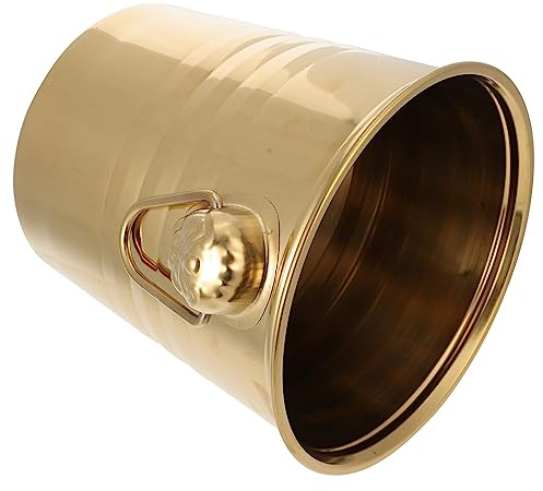UPKOCH Seau à Glace Or Moderne 3l en Acier Inoxydable Élégant | Fête, Bar et Boissons, Design Multifonction, Résistant aux Rayures, Facile à Nettoyer