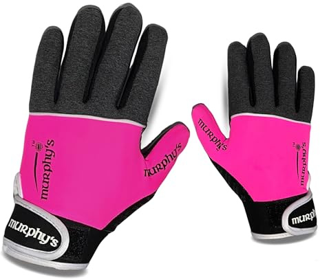 Murphys V2 Gaelic Football Adult's Gloves, Premium Latex Field Players Mittens, Durable Hook and Loop Closure