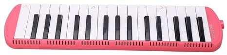 Melodica mit 32 Tasten, Mundstück, Melodica-Instrument mit 32 Tasten für Anfänger, Musikunterrichtsinstrument (Rosa