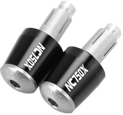 Motorrad Lenkerenden Für Honda NC750X NC750X DCT 2014-2021 Motorrad Lenker Enden Hand Griffe Kappen Lenker Getriebe Ausgewogene Stecker Rutsche(Silber)