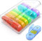 Tablettenbox 7 Tage Morgens Mittags Abends,Pillendose 7 Tage 3 Fächer,Tragbare Tablettenbox mit großen separaten Fächern,Handlicher und feuchtigkeitsbeständiger Medikamentenbox 7 Tage für Medikamente